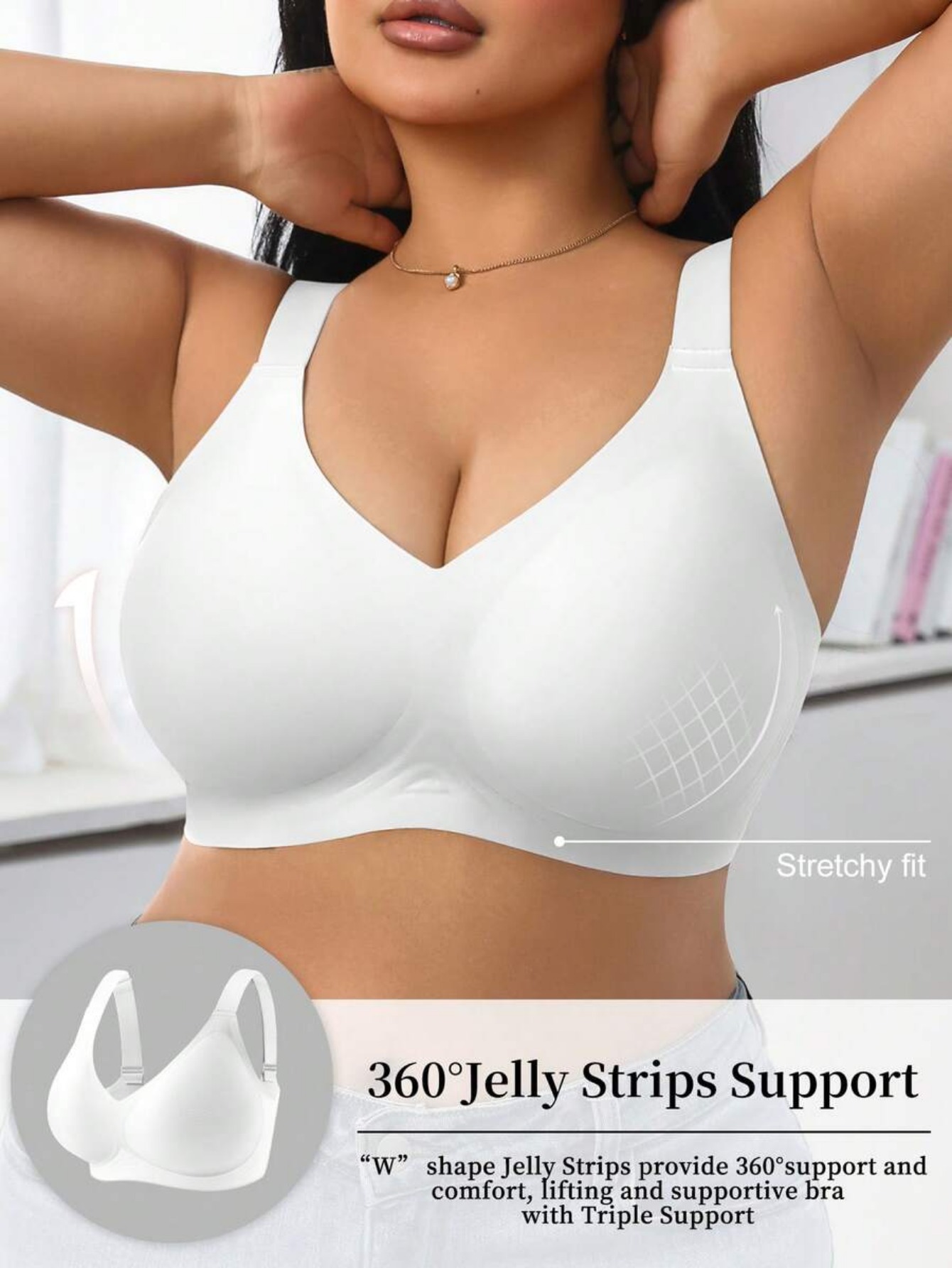 Push Up Bra Silicone - Женский спортивный бюстгальтер с высокой степенью