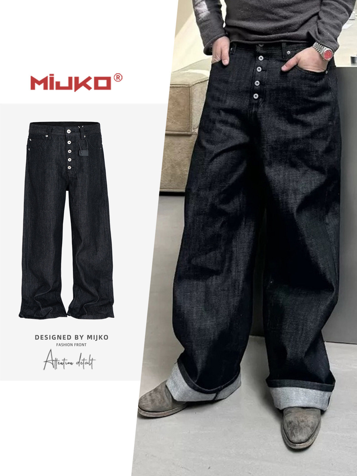 Синие джинсы MIJKO High Street – обзор и цена Levis Jeans 501